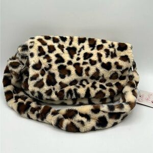 Leopard Print Faux Fur Shoulder Bag